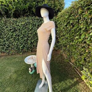 Urban Outfitters Brown Checkered Dress